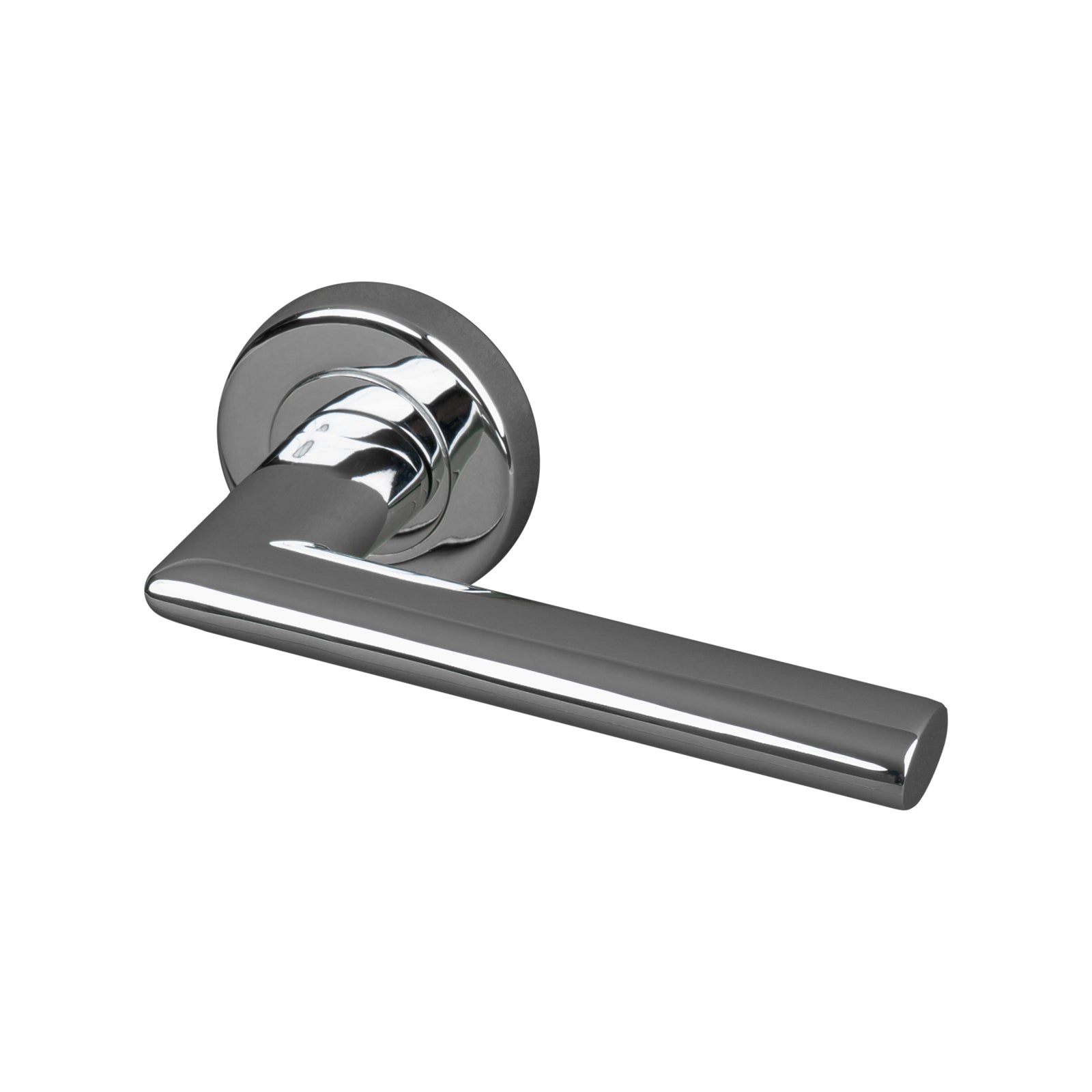 chrome round rose door handle, contemporary handles SHOW