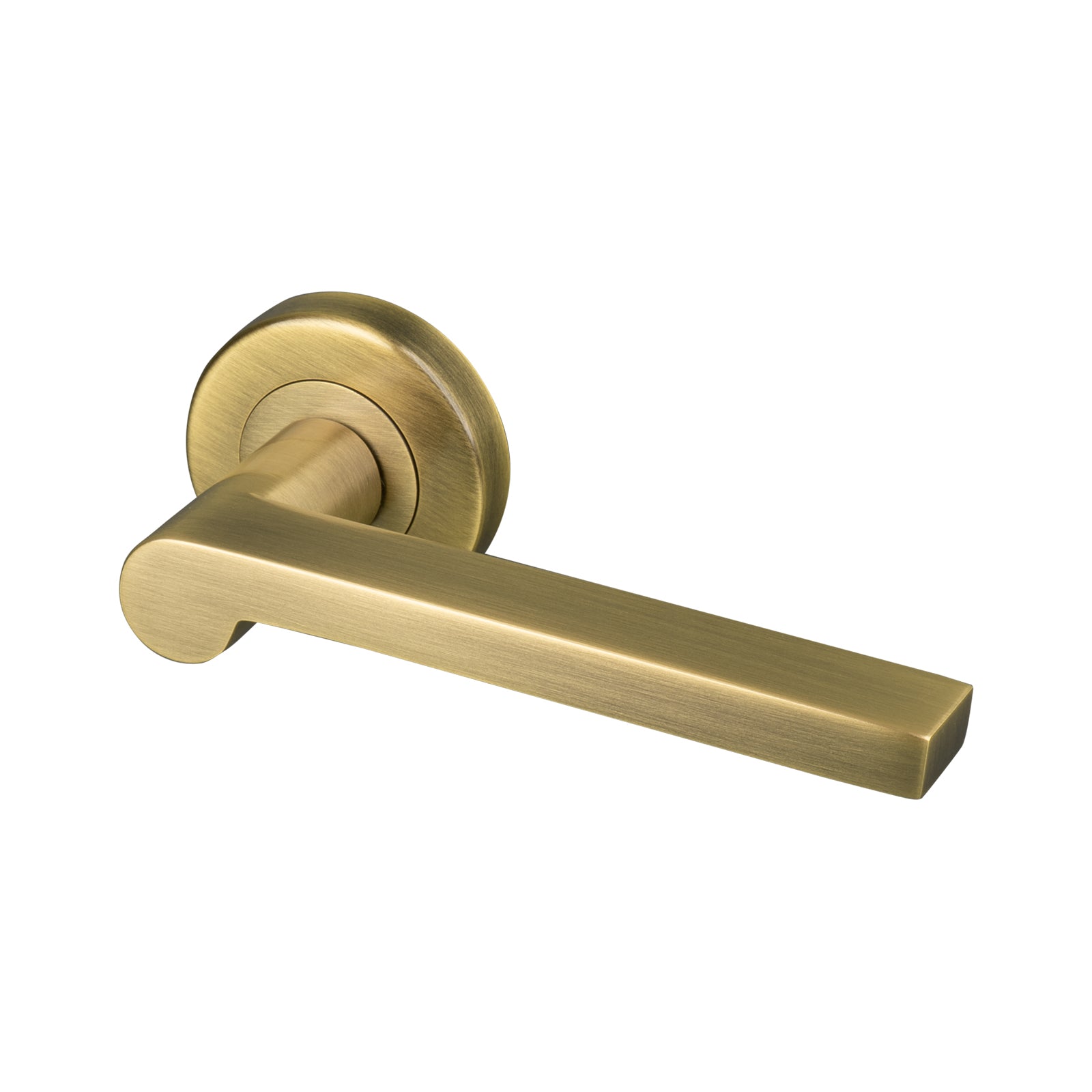 aged brass round rose door handle, modern handles SHOW