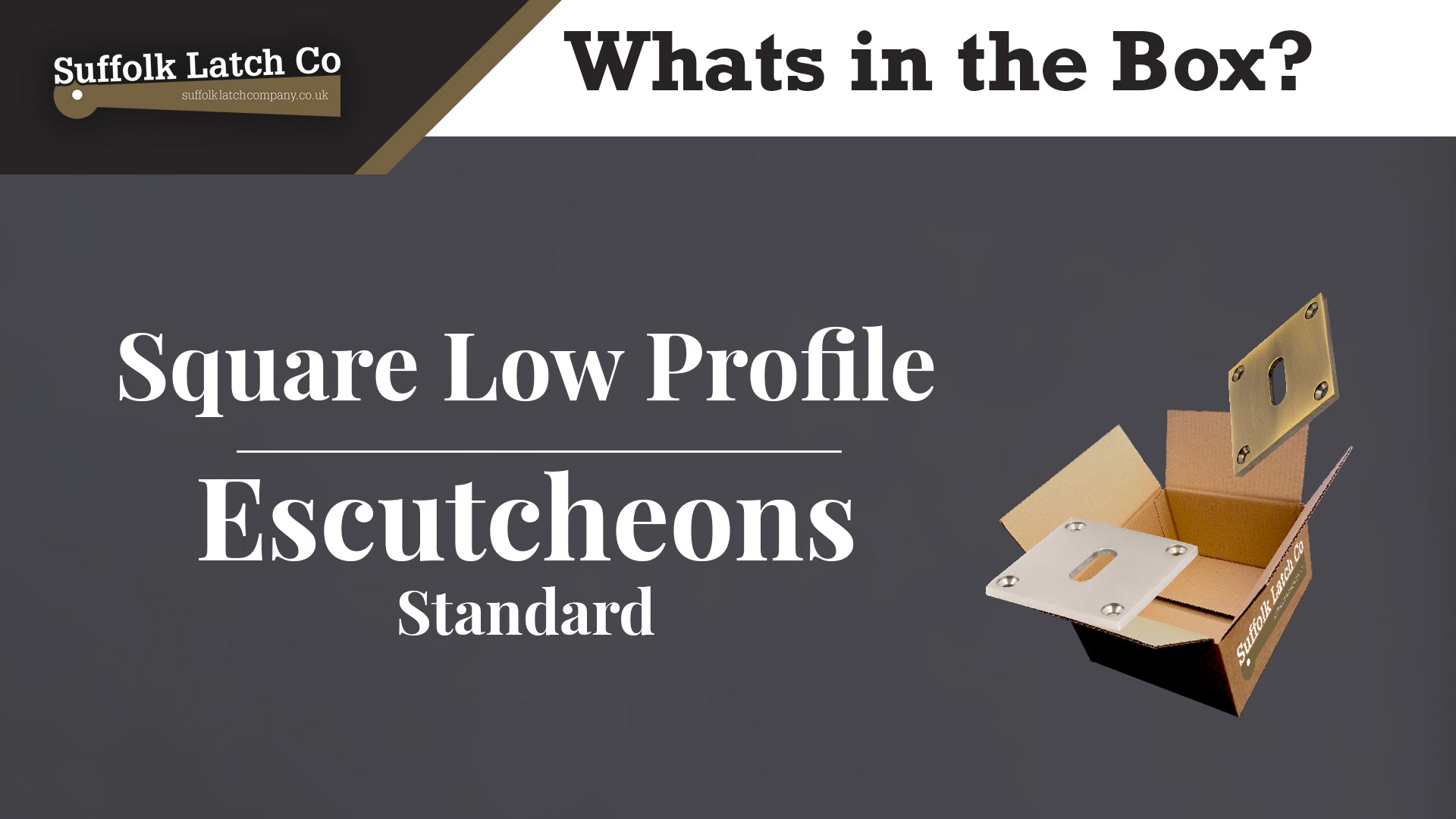 What's in the Box: Square Escutcheon Standard Low Profile