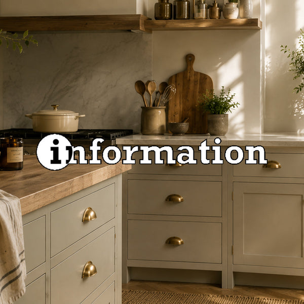 Rustic shaker style kitchen with unlacquered brass fittings