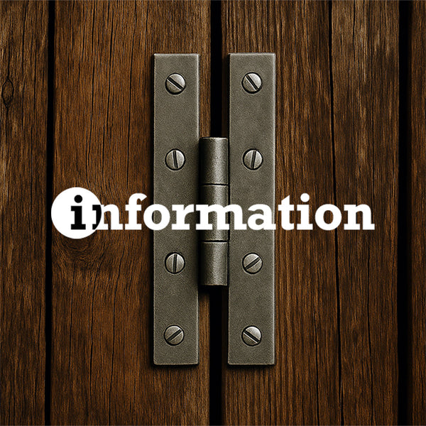 Traditional hand forged H hinge in pewter finish