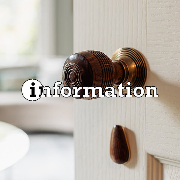 Image of Georgian concealed rose door knob on a white door.