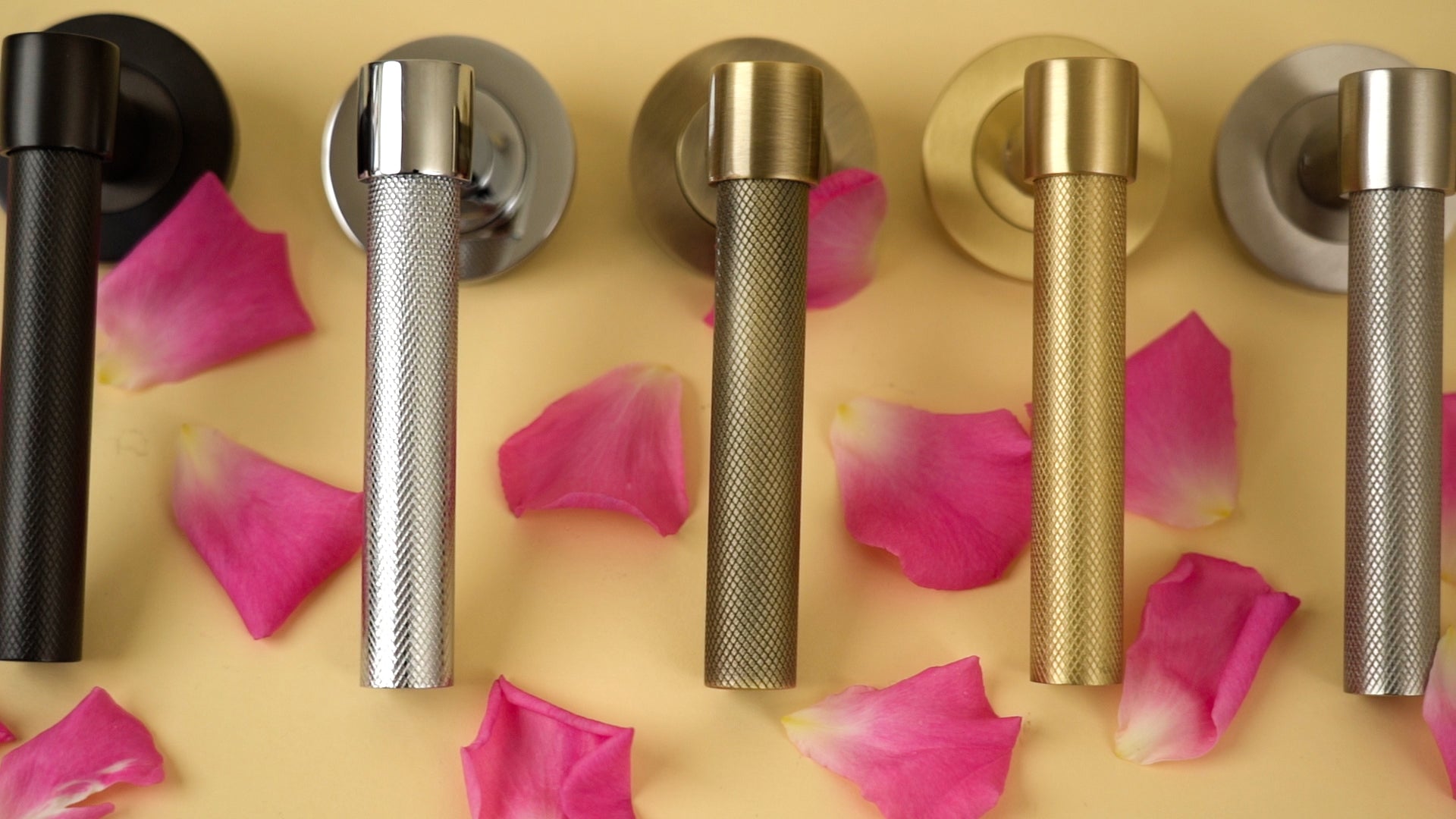 Door Handles on Round Rose