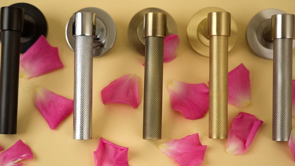 Door Handles on Round Rose