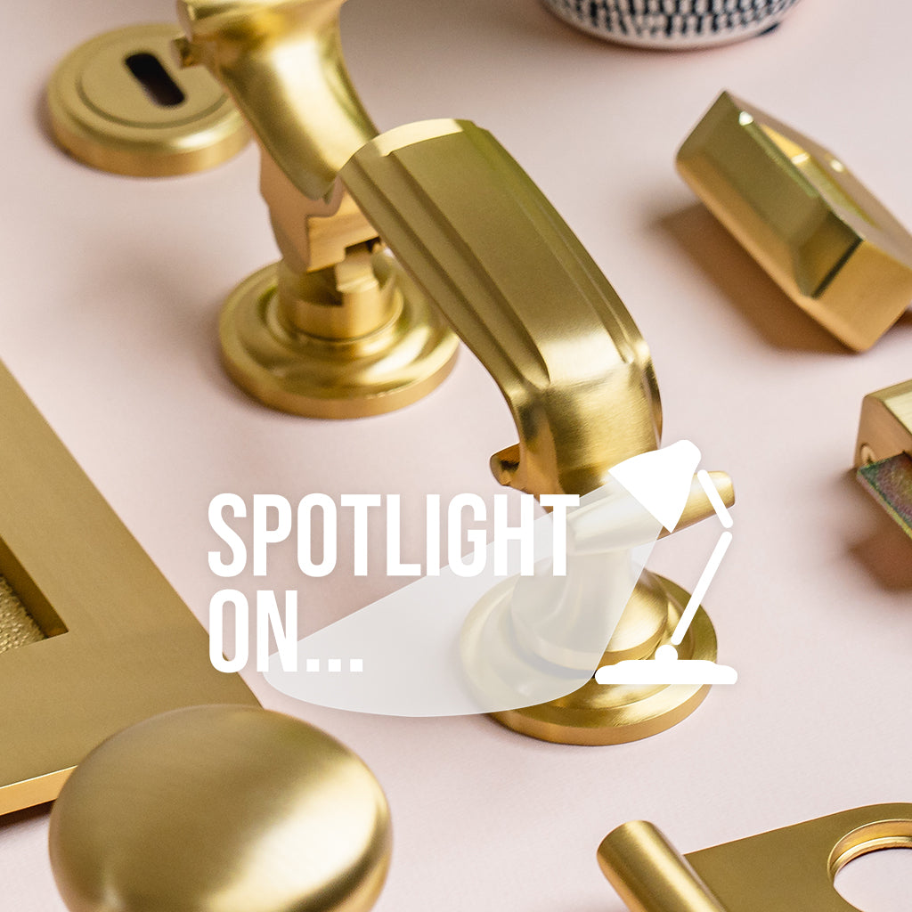 Spotlight on new brass front door furniture