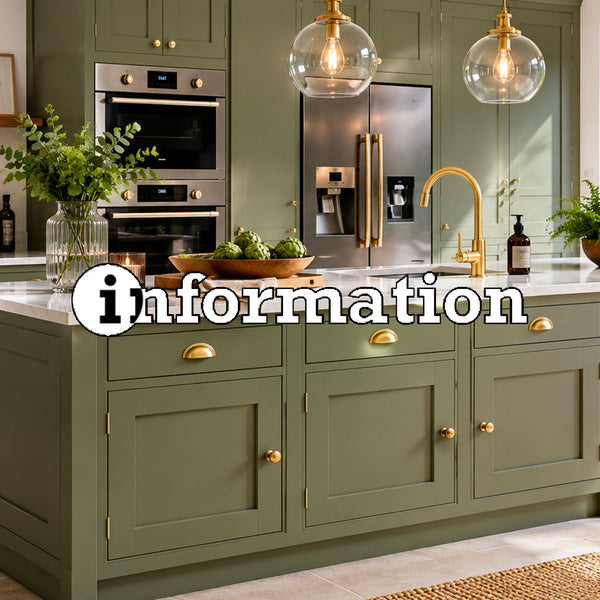 Modern kitchen with unlacquered brass fittings