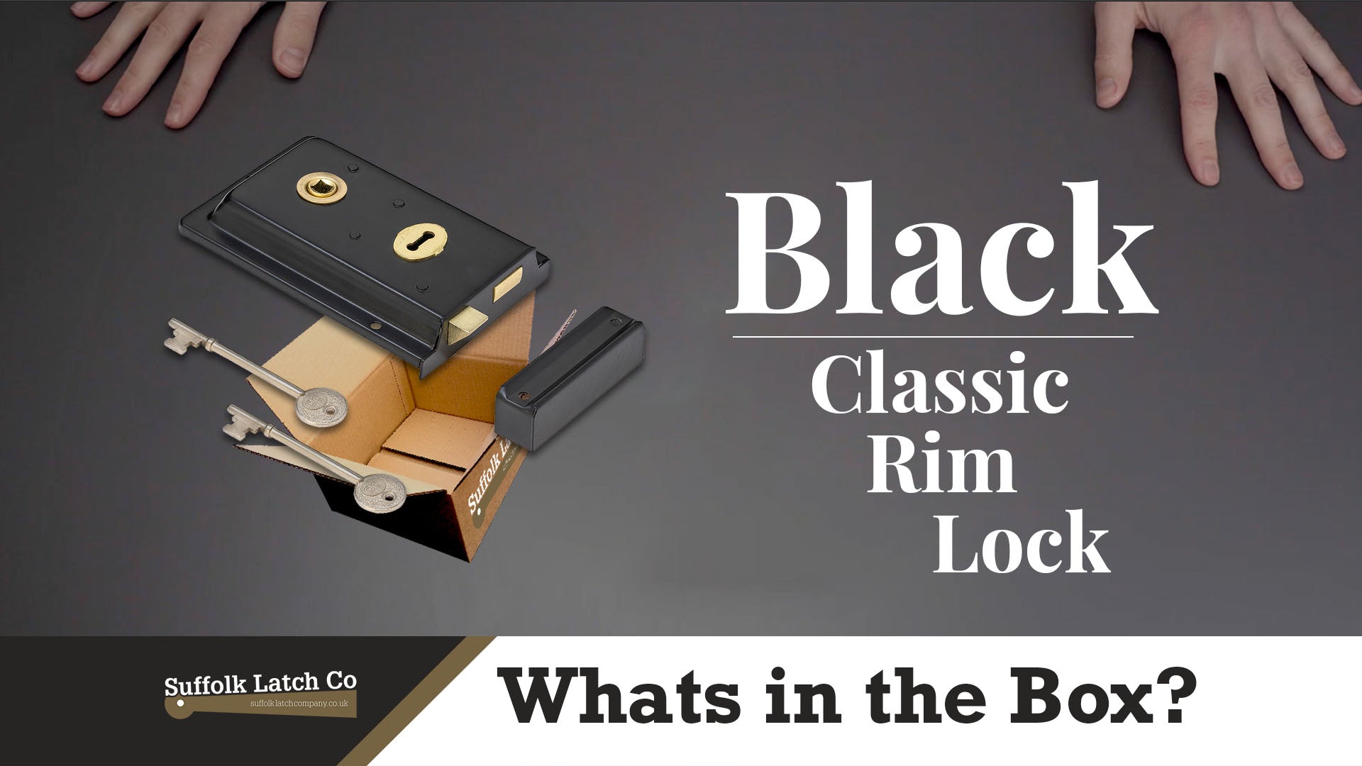 What's In The Box: Black Classic Rim Lock