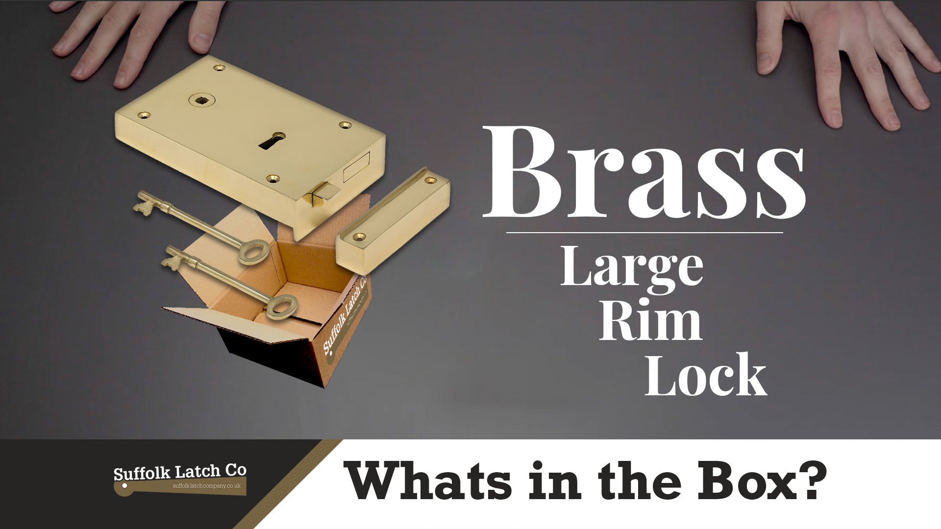 What's In The Box: Large Brass Rim Lock & Knob Sets