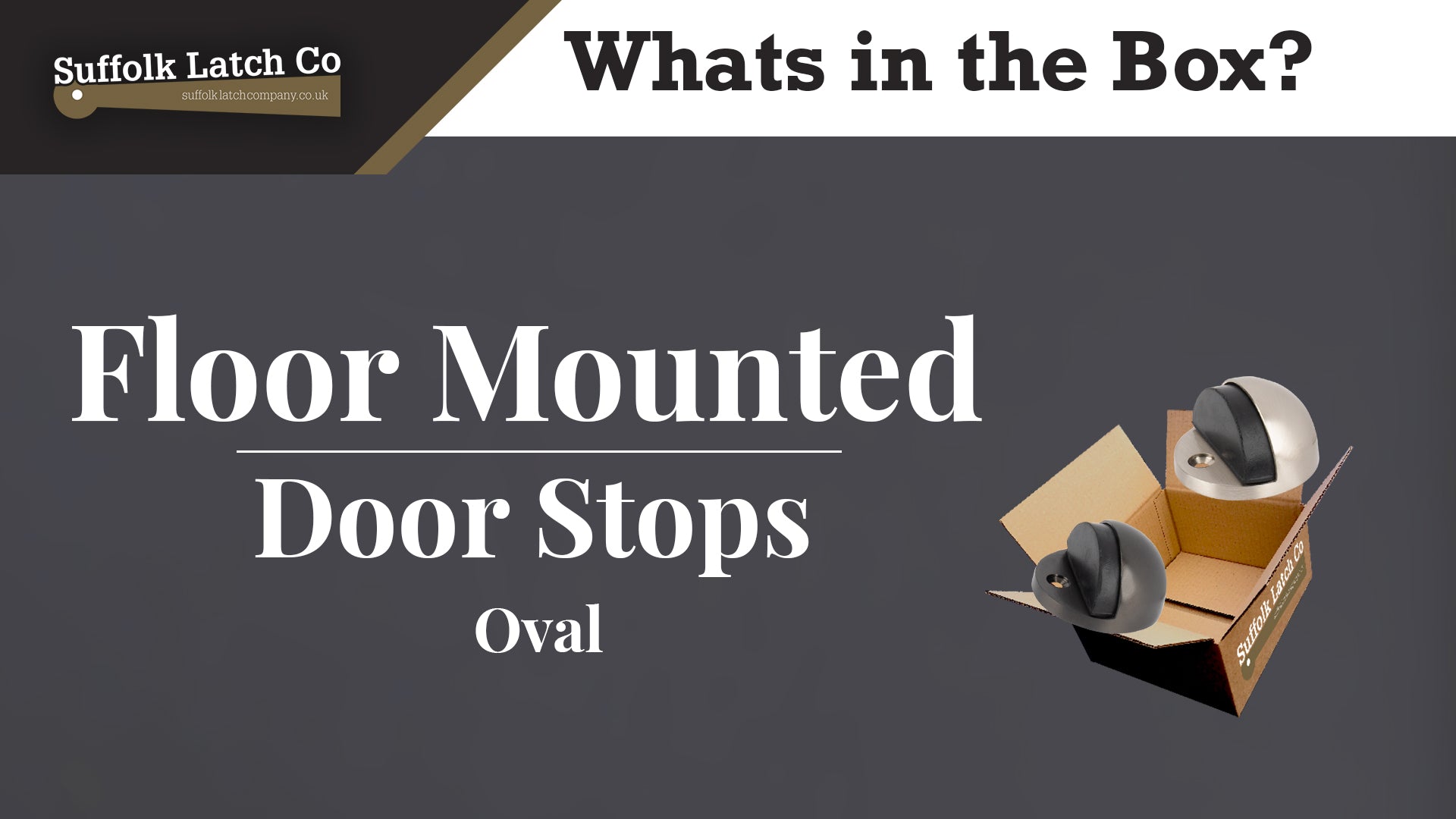 What's in the Box: Oval Floor Mounted Door Stops