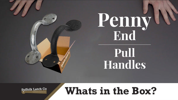 What's In The Box: Hand Forged Penny End Pull Handles in Black & Pewter