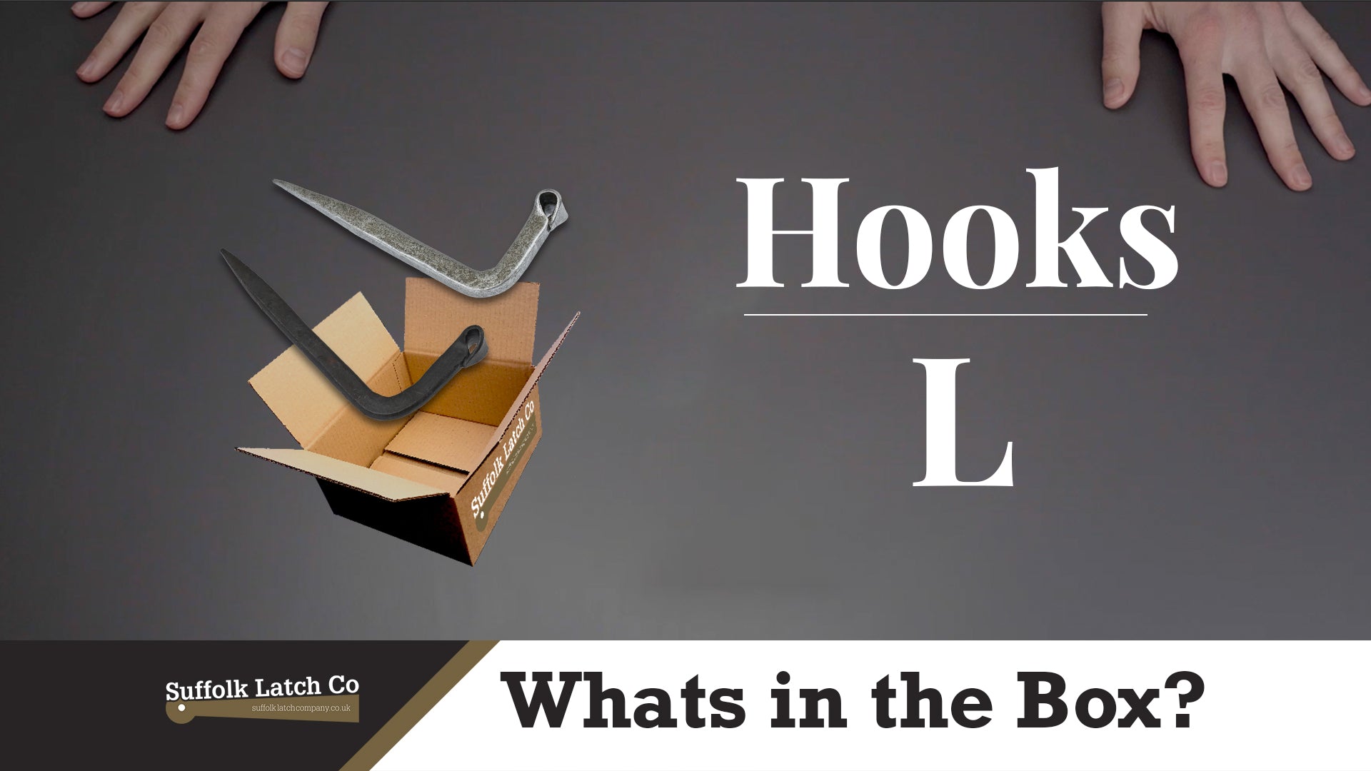 What's In The Box: Hand Forged L Hooks in Black & Pewter
