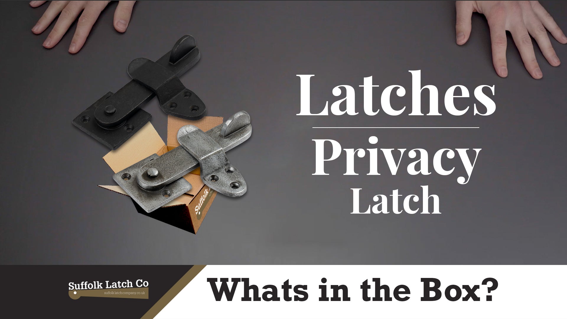 What's In The Box: Privacy Latch in Black & Pewter