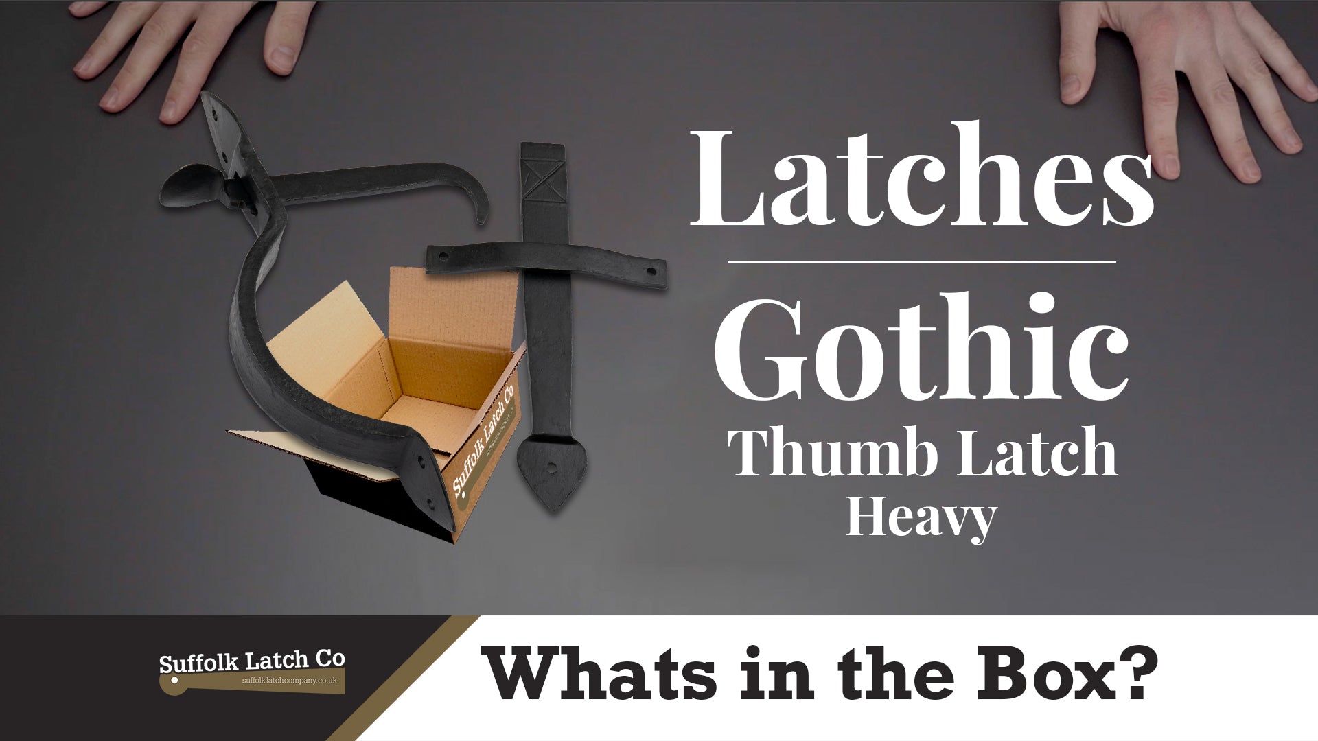 What's In The Box: Heavy Gothic Thumb Latches in Black & Pewter