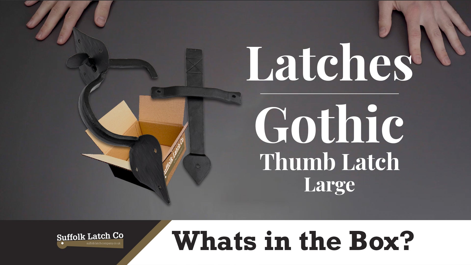 What's In The Box: Hand Forged Large Gothic Latch Black Beeswax