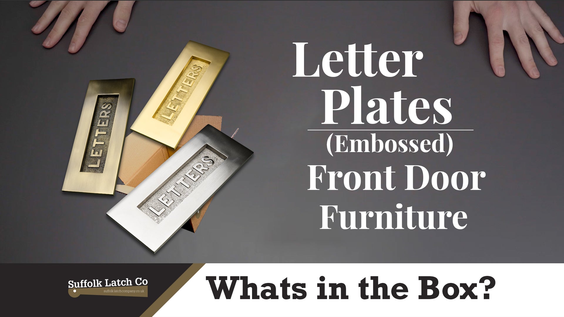 What's In The Box: Embossed Letter Plate