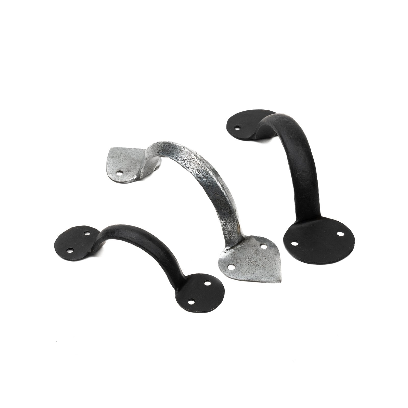 Hand Forged Pulls, Penny & Arrow End, Pewter and Beeswax