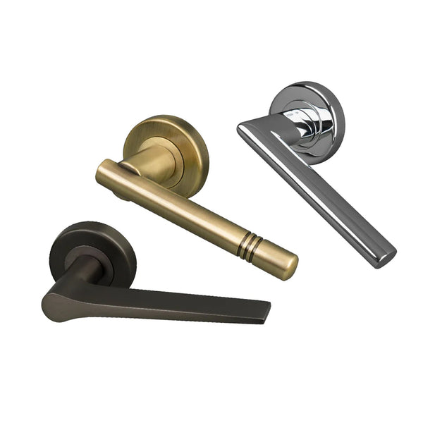 Door Handles on Round Rose