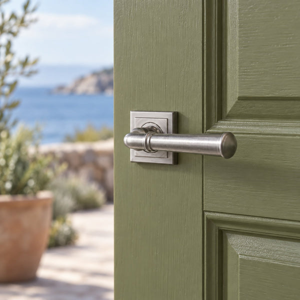 Coastal Door Handle on Green Door