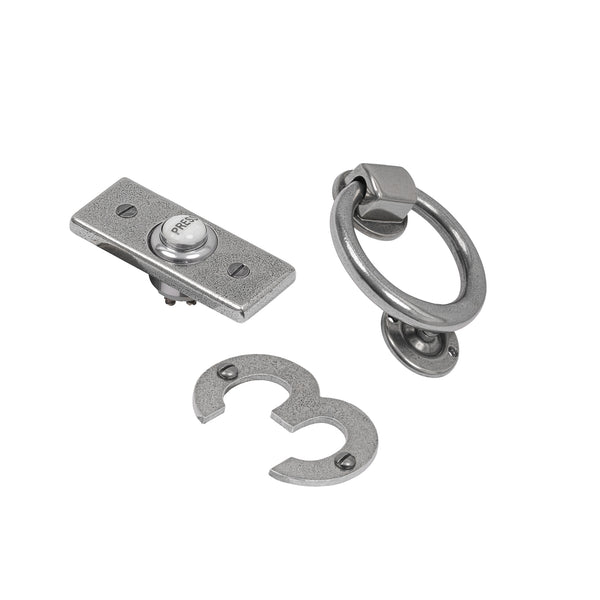 Finesse Pewter Front Door Furniture