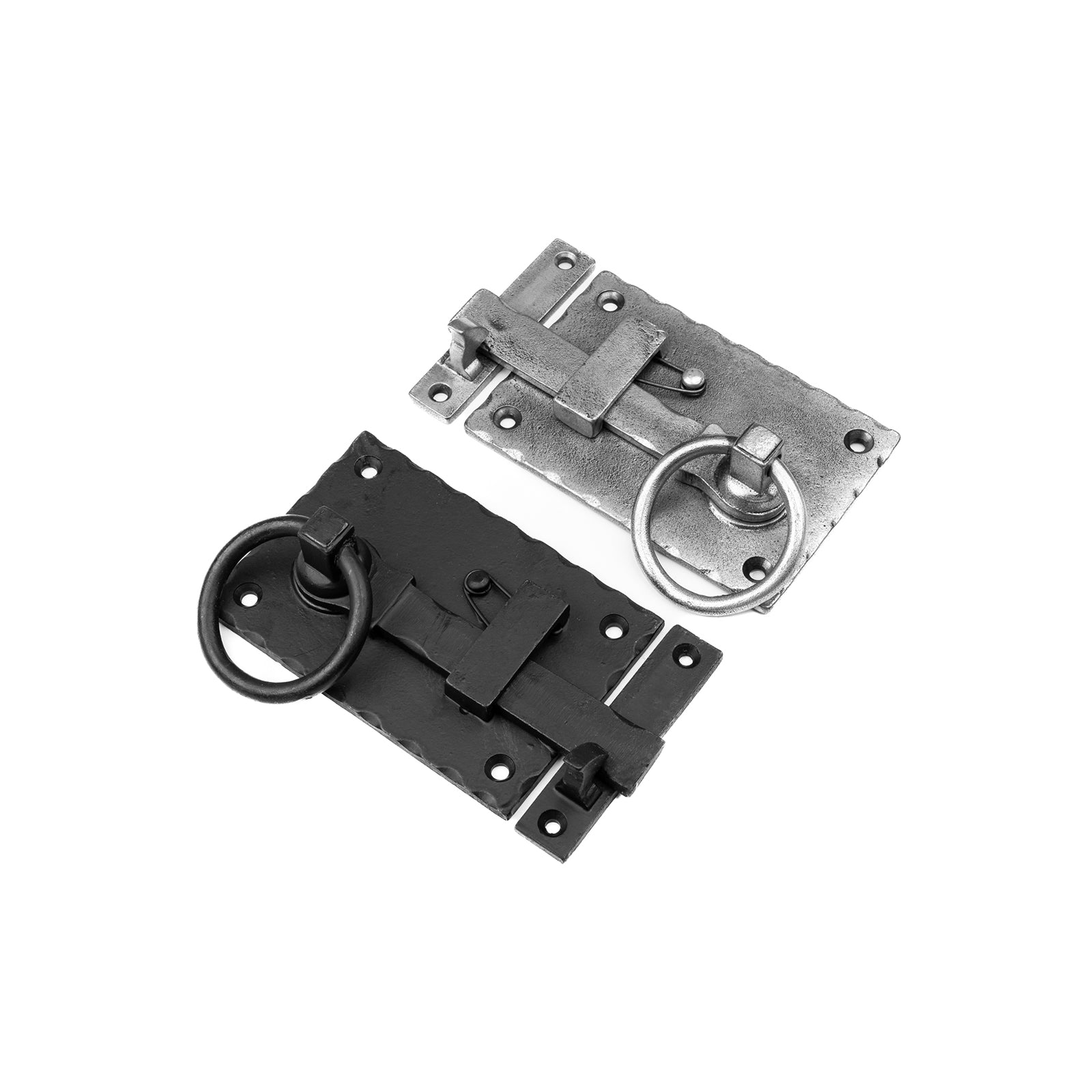Hand Forged Cottage Latches in Black & Pewter Finishes