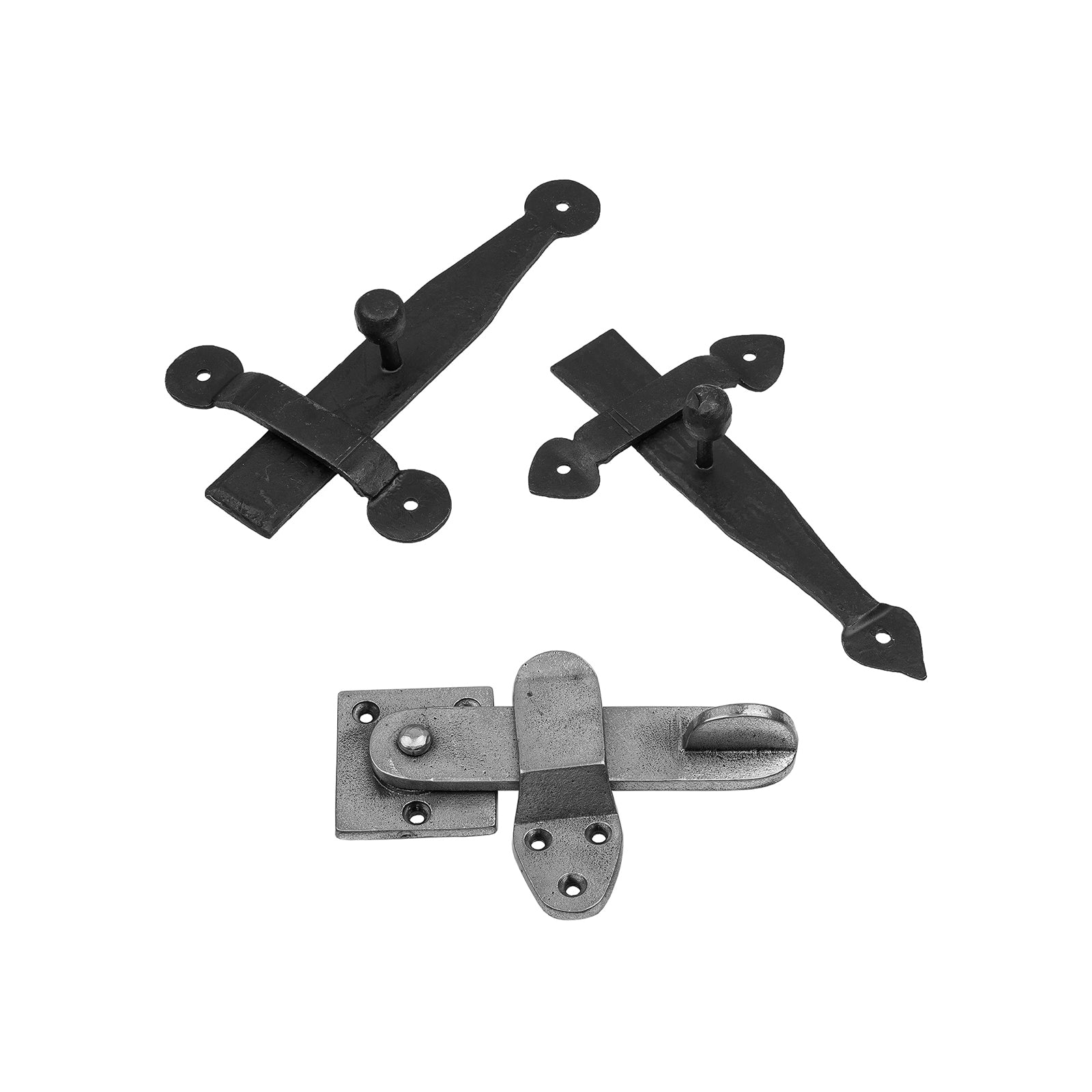 Hand Forged Latch Sets in Black & Pewter Finish