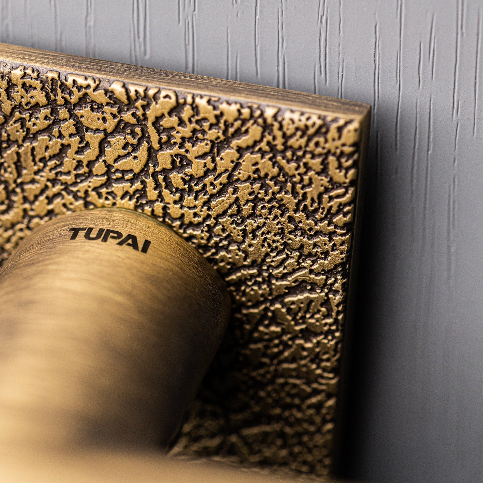 Tupai Leather Texture Lever on Rose Door Handle.