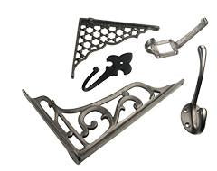 hook brackets, Cast Iron Shelf Brackets, Hand Forged & Cast Iron Coat Hooks