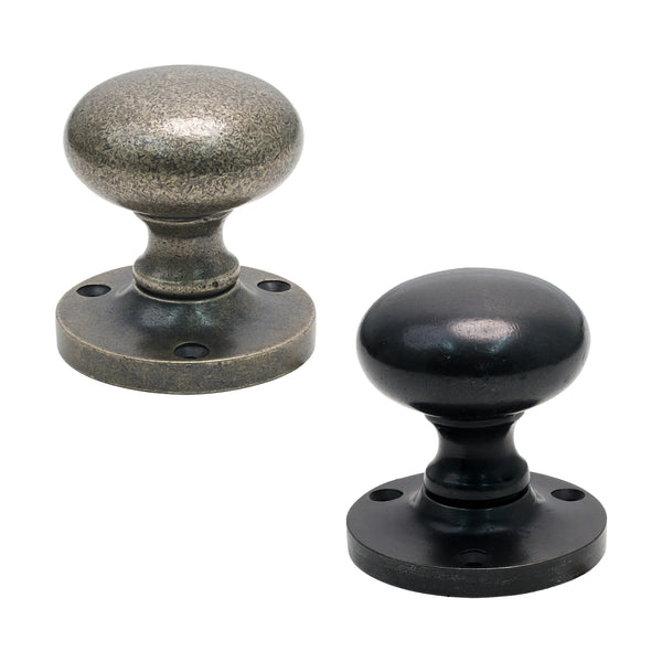 Variant image of Bronze Alveley Mortice Knob on Rose