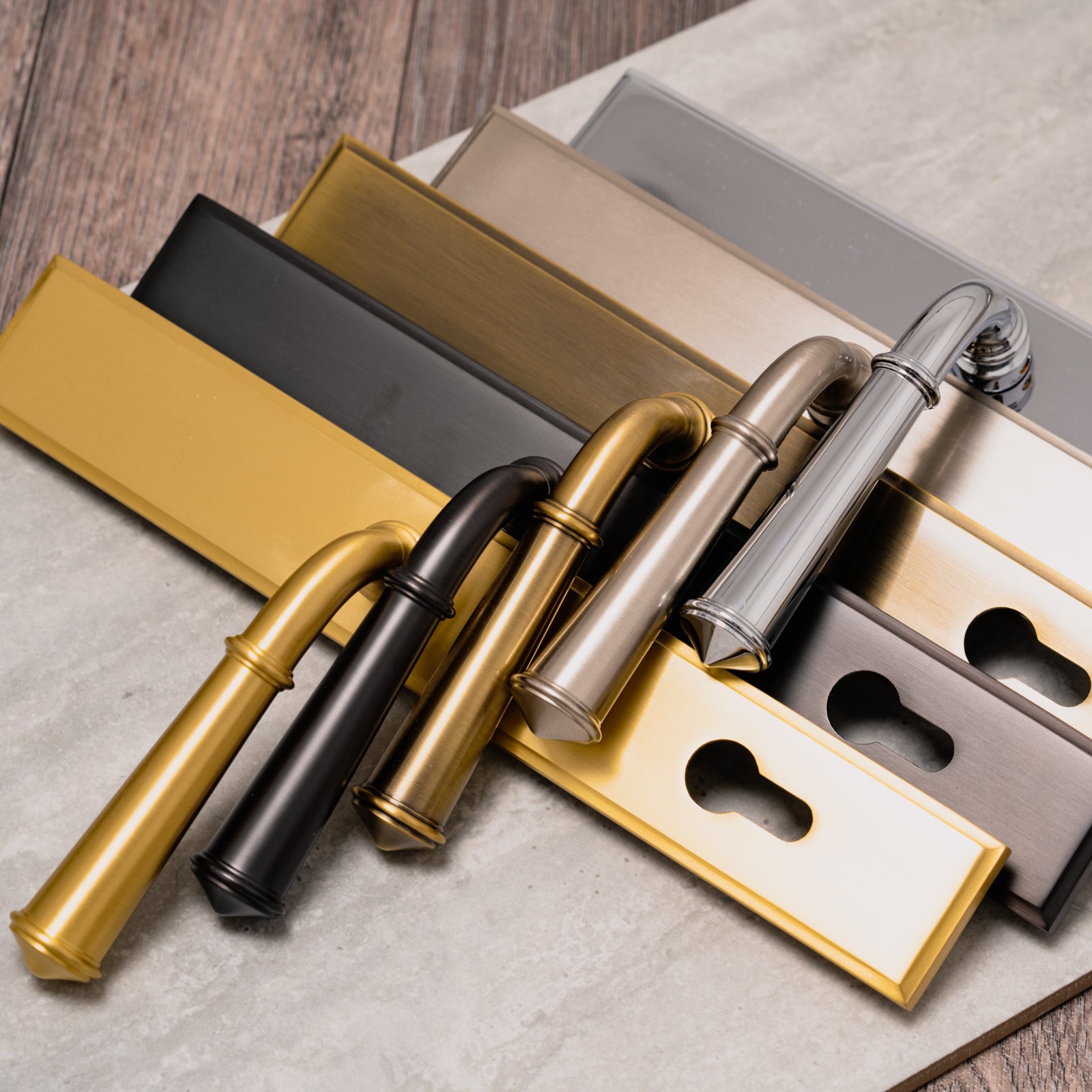 SHOW Moody Image of Colonial Multipoint Door Handle Colour Choices