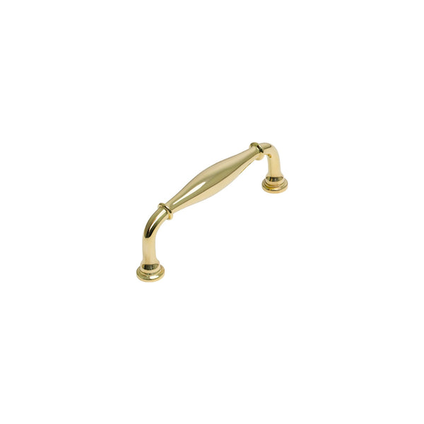   Image of 102mm Unlacquered Brass Henley Cabinet Pull Handle