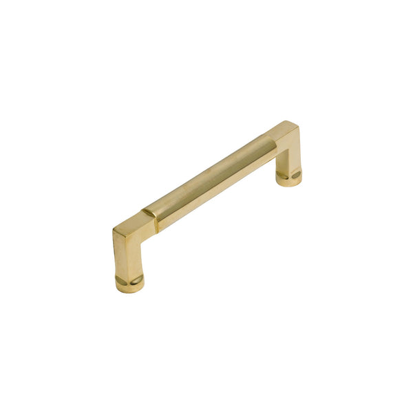   Image of 128mm Unlacquered Brass Bauhaus Cabinet Pull Handle