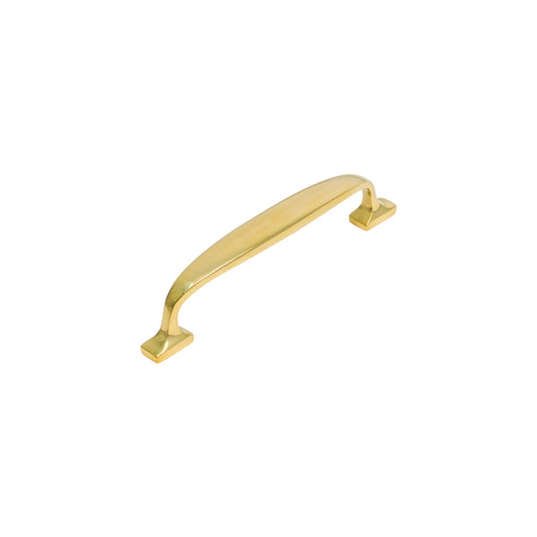   Image of 128mm Unlacquered Brass Durham Cabinet Pull Handle