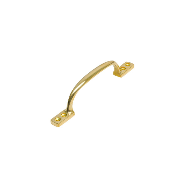   Image of 152mm Unlacquered Brass Russell Cabinet Pull Handle