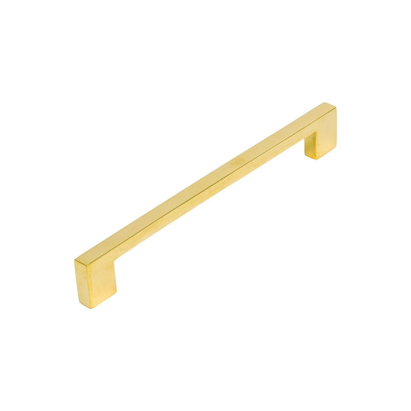   Image of 192mm Unlacquered Brass Metro Cabinet Pull Handle