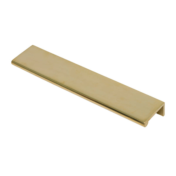   Image of 200mm Unlacquered Brass Rounded Edge Pull - Rear Fix