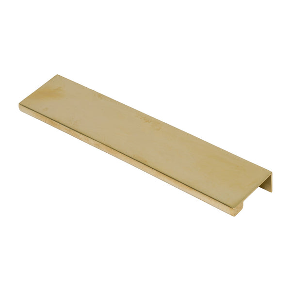   Image of 200mm Unlacquered Brass Squared Edge Pull - Rear Fix