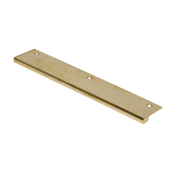   Image of 200mm Unlacquered Brass Squared Edge Pull - Top Fix