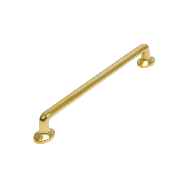   Image of 203mm Unlacquered Brass Traditional Cabinet Pull Handle