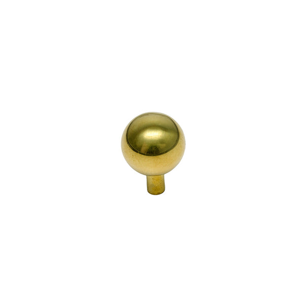   Image of 22mm Unlacquered Brass Sphere Cabinet Knob