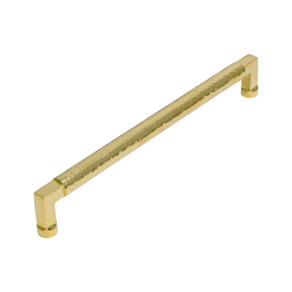   Image of 254mm Unlacquered Brass Hammered Bauhaus Cabinet Pull
