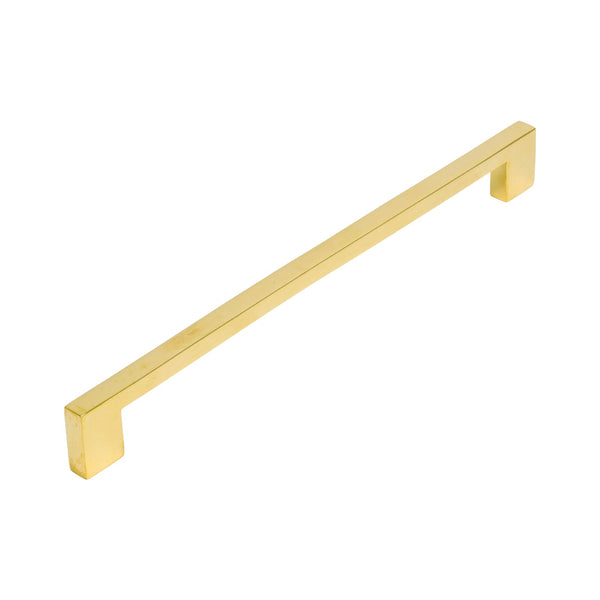  Image of 256mm Unlacquered Brass Metro Cabinet Pull Handle