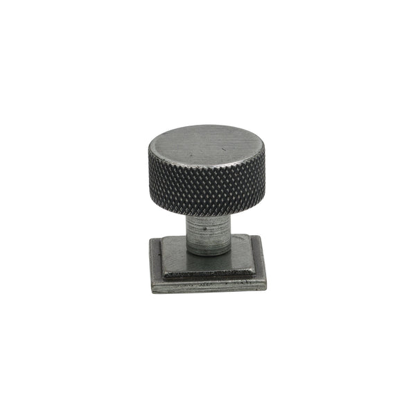 SHOW 25mm Pewter Brompton Cabinet Knob - Square Rose