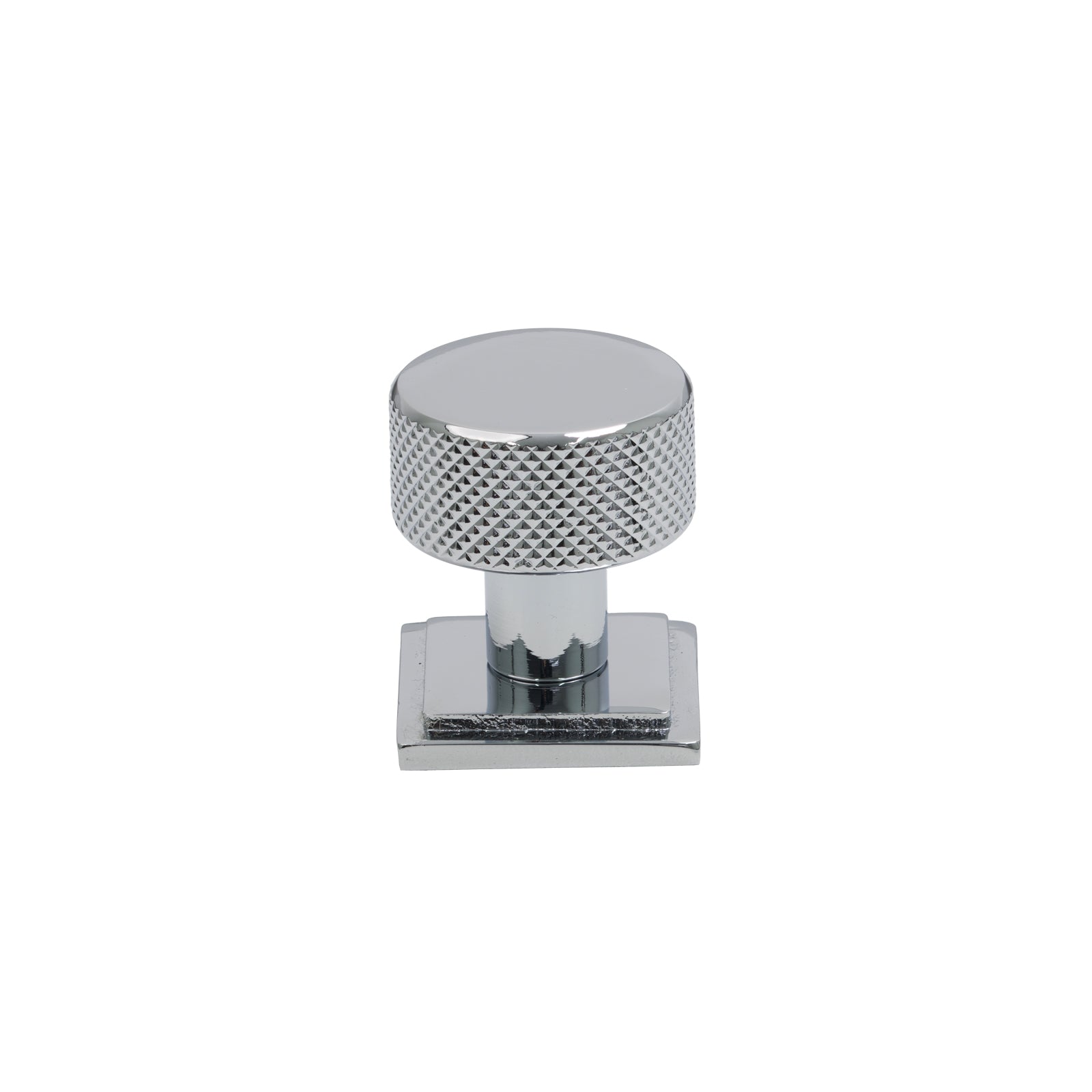 SHOW 25mm Polished Chrome Brompton Cabinet Knob - Square Rose
