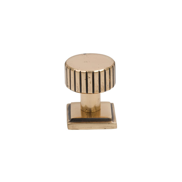 SHOW 25mm Polished Bronze Judd Cabinet Knob - Square Rose