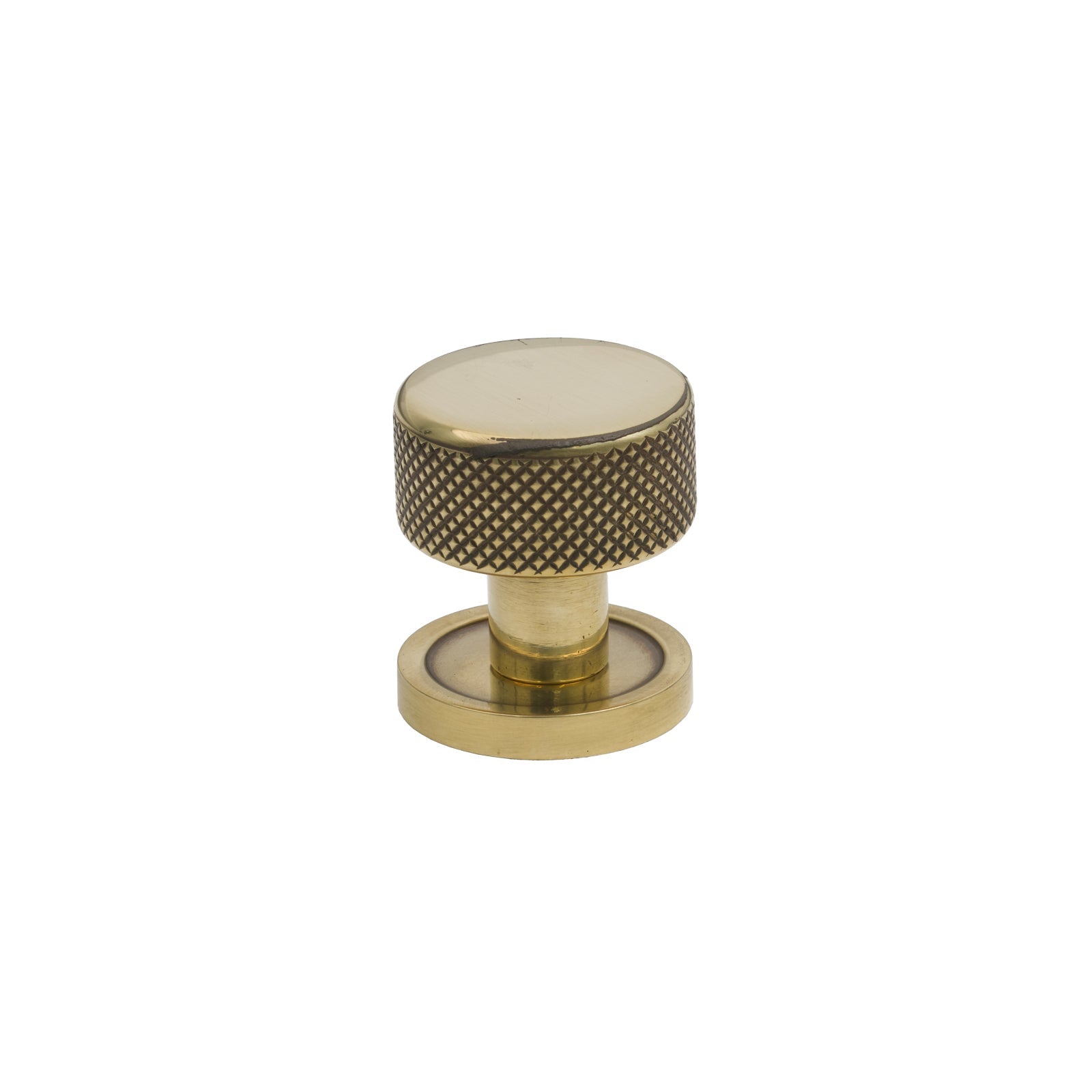 SHOW 25mm Antique Brass Brompton Cabinet Knob - Round Rose