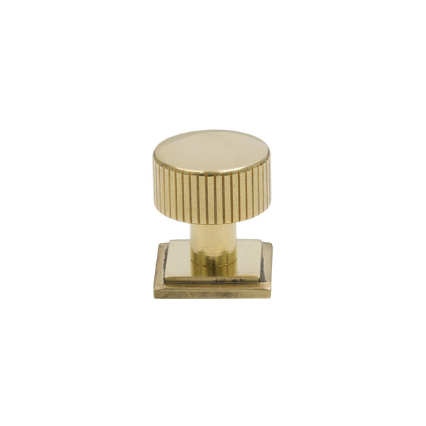 SHOW 25mm Polished Brass Judd Cabinet Knob - Square Rose