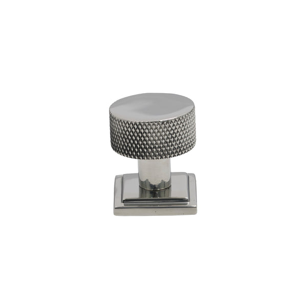 SHOW 25mm Polished Marine Stainless Steel Brompton Cabinet Knob - Square Rose