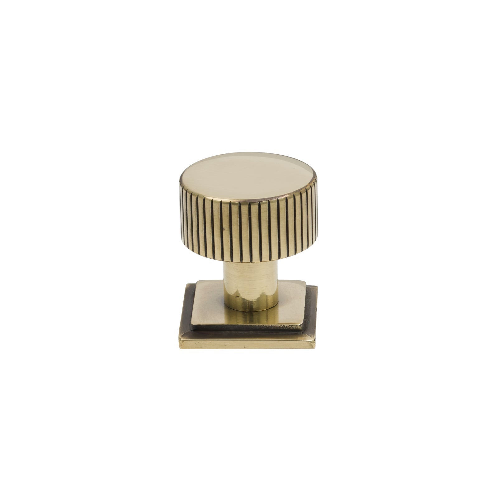 SHOW 25mm Antique Brass Judd Cabinet Knob - Square Rose