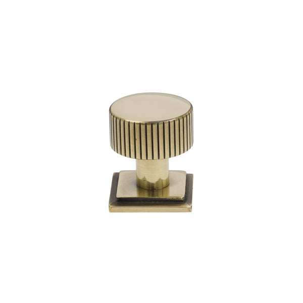SHOW 25mm Antique Brass Judd Cabinet Knob - Square Rose