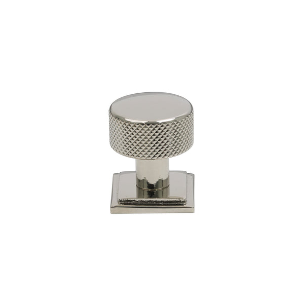 SHOW 25mm Polished Nickel Brompton Cabinet Knob - Square Rose
